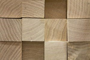 Blocks of different types of wood used to choose flooring